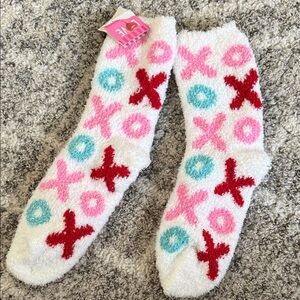 NEVER WORN Colorful XOXO Fuzzy Socks